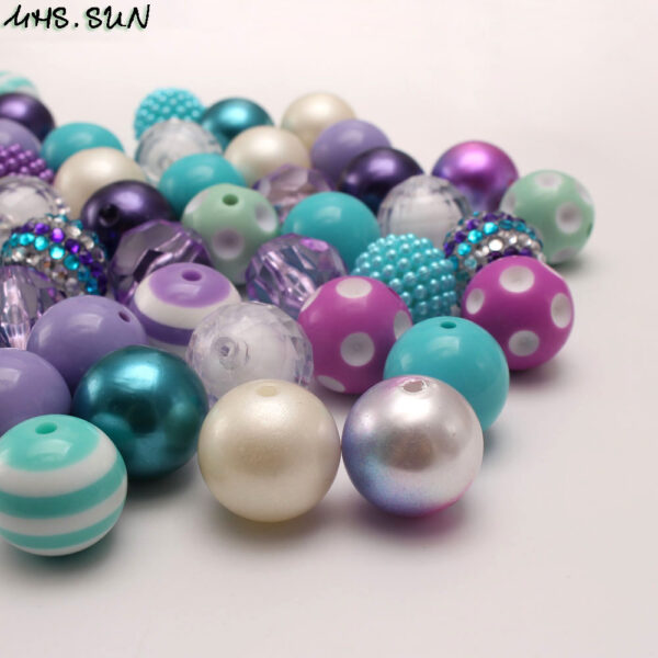 O1CN01TUubLq1QEr9P7wGBW_2201245431945-0-cib-2 Wholesale 50pcs/pack Ocean Wind Mermaid Color 20MM Acrylic Beads Bubblegum Beads