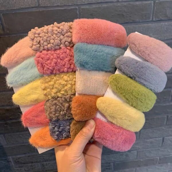 Wholesale Lamb Plush Hair Clips