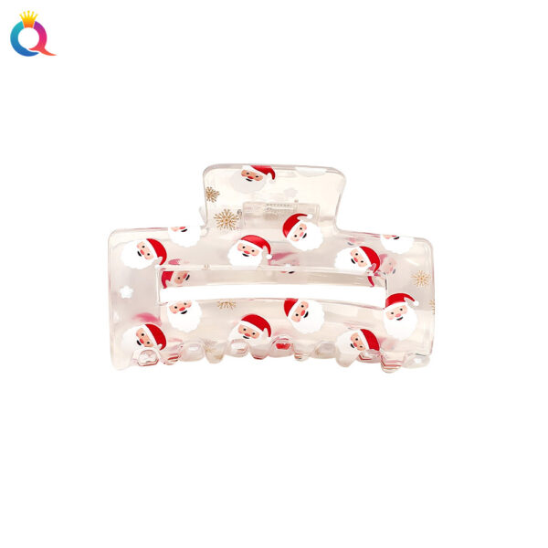 Wholesale Christmas Cartoon Print Hair Clips