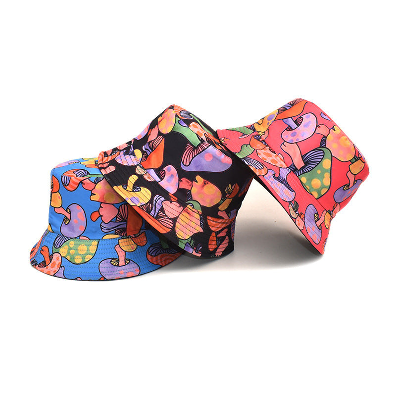 Wholesale lyester Mushroom Pattern Bucket Hat