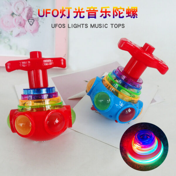 Wholesale Colorful Music Luminous Plastic Spinning Top