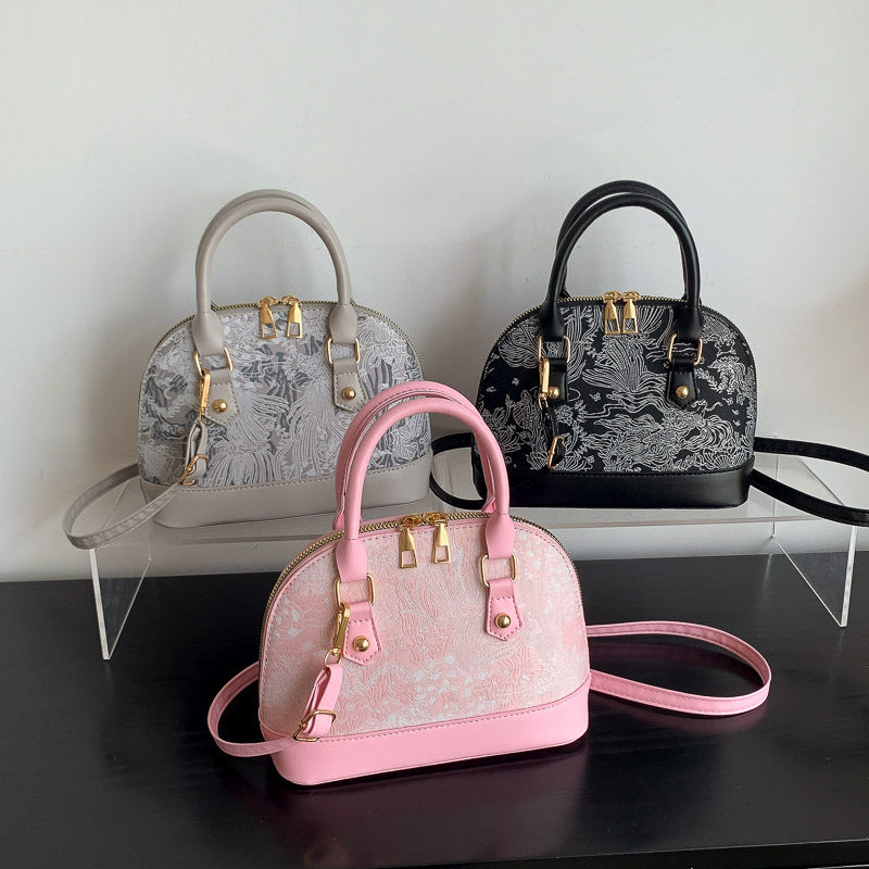Wholesale Fashion Pattern Splicing Single Shoulder Crossbody Shell Bag
