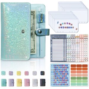 A6 / Soft surface-gypsophila-cyan (skin 1 + zipper bag 12 + gold foil budget card 12 + sequins English 3+21 labels 1)