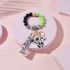 Wholesale Niutou Western Style Silicone Beaded Wrist Keychain