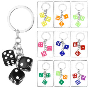 O1CN01TbYQLZ1vbWiHRd9VF__2938626191-0-cib Wholesale Resin Dice Shape Keychain