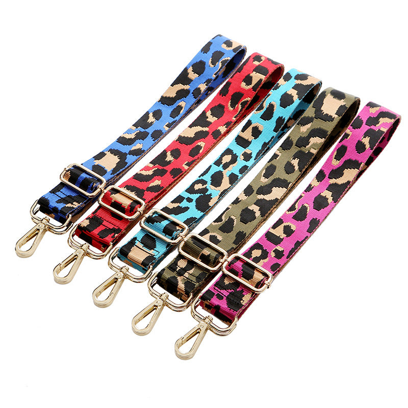 Wholesale Leopard Pattern lyester Wide Shoulder Strap Adjustable Women's Bag Strap