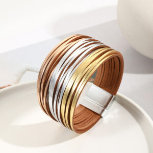 Gold and silver Brown multi-bar