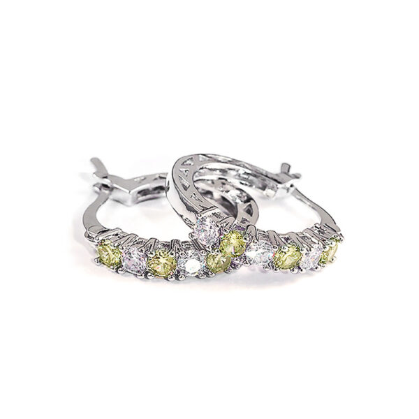 Wholesale Colorful Zircon Copper Earrings