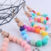 Wholesale Colorful Silicone Beaded Wrist Keychain