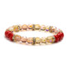 Wholesale Super Flash Colorful 8MM Cut Crystal Glass Multicolor Bracelet