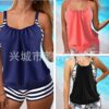 Wholesale Printed Boxer Plus Size Bikini Polyester Swimwear