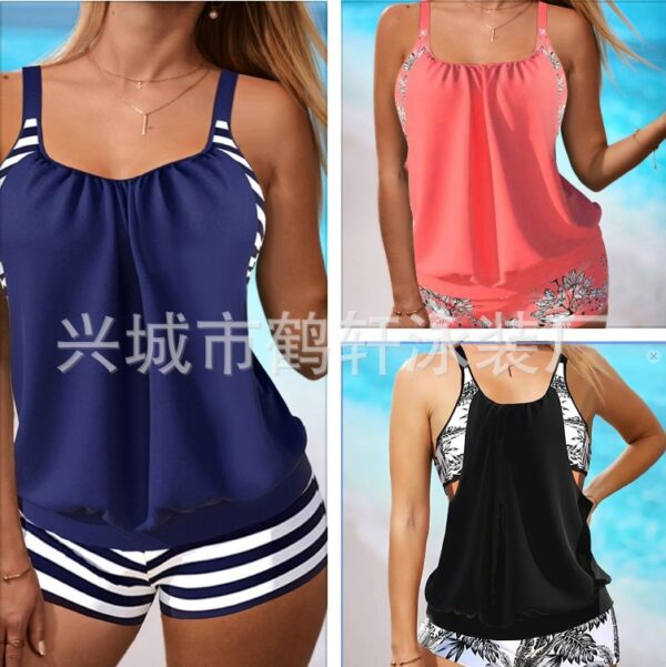 Wholesale Printed Boxer Plus Size Bikini Polyester Swimwear