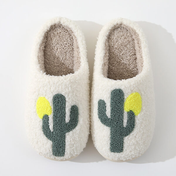 Wholesale New Cactus Thick Anti-slip Cute Winter Cotton Slippers