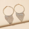 Wholesale Tassel Rhinestone Claw Chain Alloy Earrings