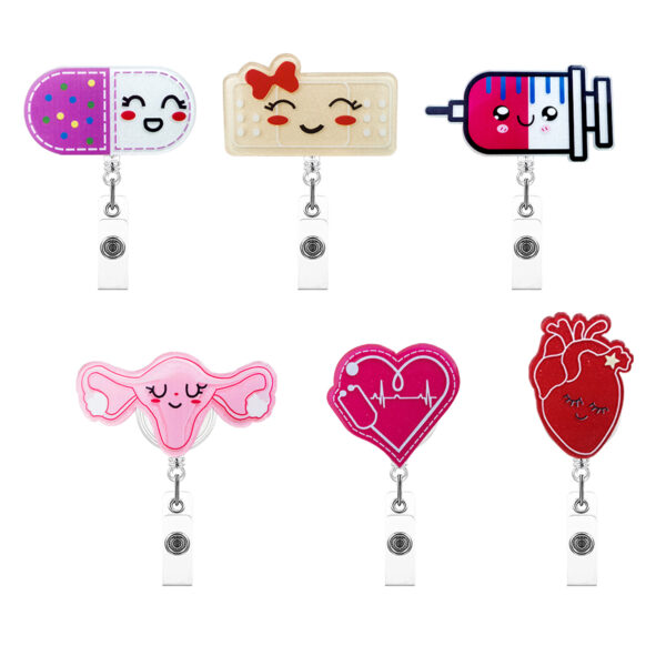 Wholesale Acrylic Love Heart Telescoping Keychain