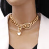 Wholesale Thick Chain Buckle Clavicle Necklace