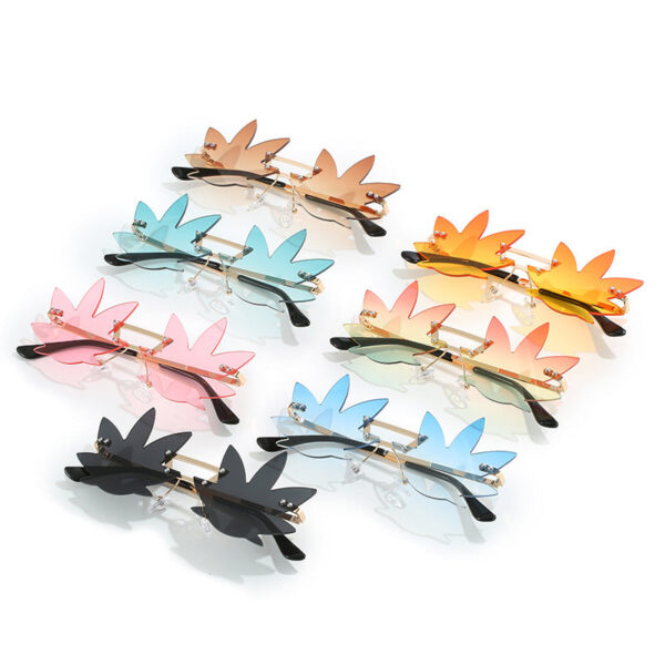 O1CN01Tj9hda1SIBEW3qBas__2814762223-0-cib Wholesale Nature Leaf Glasses Hip Hop Sunglasses AC