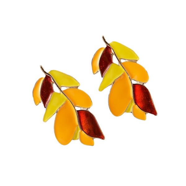 O1CN01TlnxnJ1Wggy6nrnIF_2200617532818-0-cib Wholesale Leaf Summer Zinc Alloy Earrings