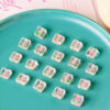 Wholesale 12mm Vintage Square Flower Glass Beads