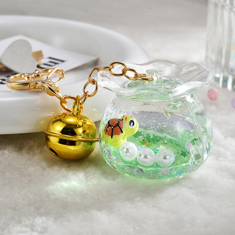 Wholesale Acrylic Oiled Quicksand Marine Animal Keychain