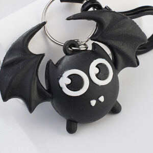 Wholesale Metal Ring Halloween Cartoon Bat Keychain