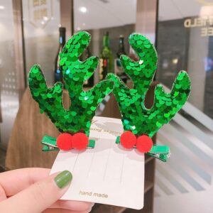 Green elk horns (pair)