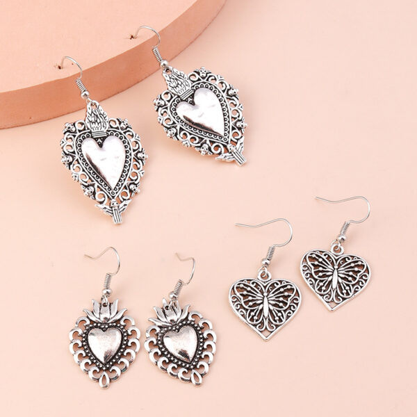 Wholesale Retro Ethnic Style Love Earrings Set
