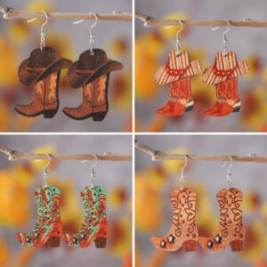 O1CN01ToukcN1ZzPyxMOtcV__2214986983265-0-cib Wholesale Western Cowboy Boots Hat Wooden Earrings