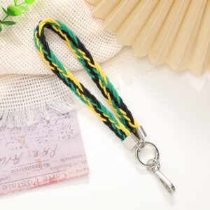 K2503 ribbon pendant yellow green Black / 16mm wide rope
