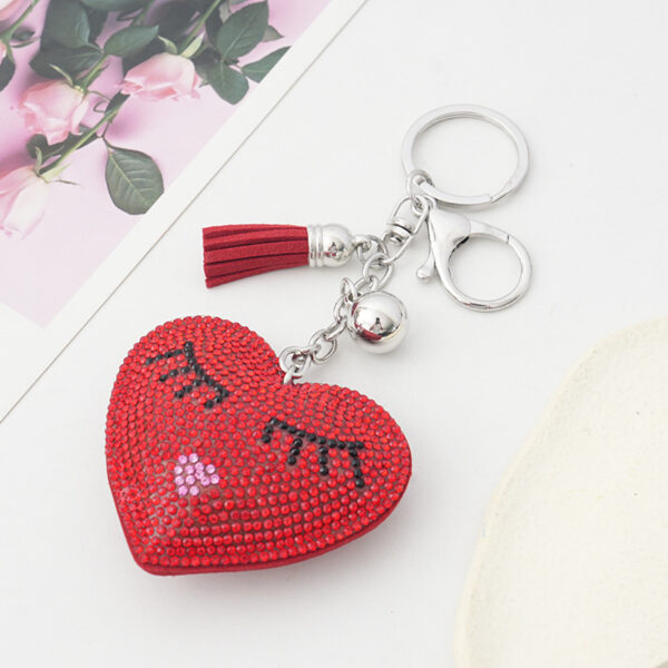 Wholesale Valentine's Day Creative Love Expression Hot Diamond Keychain