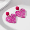 Wholesale Transparent Color Heart Beads Acrylic Earrings