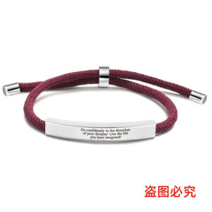 SLX034 wine red rope bracelet