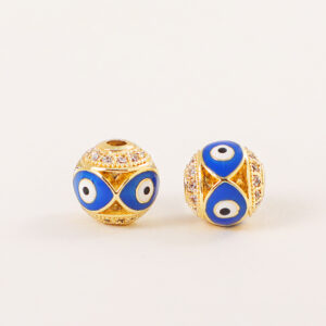 Klein Blue-Four Eyes / Oil drop eye bead-diameter 10mm aperture 2mm