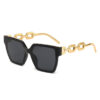Wholesale Large Frame Box Semi-metal Chain PC Women's Sunglasses