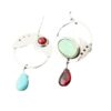 Wholesale Vintage Onyx & Turquoise Metal Earrings