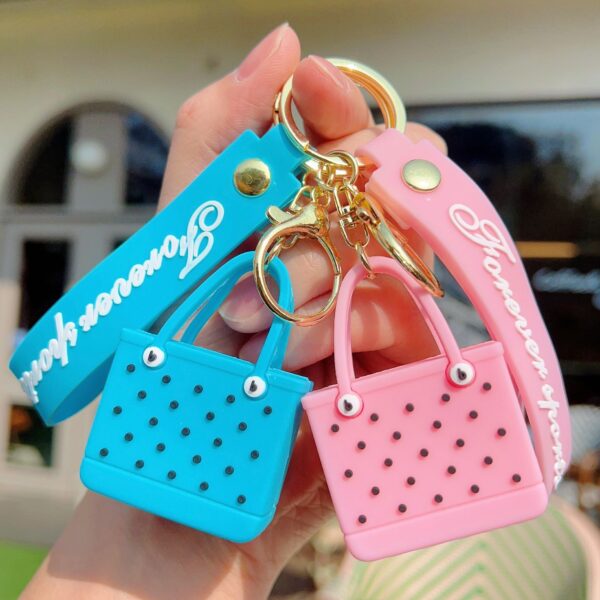 Wholesale Silicone Beach Hole Bag Keychain