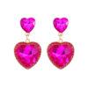 Wholesale Crystal Diamond Heart Alloy Earrings