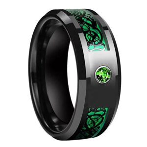 Electroplated black green carbon fiber green zircon / No. 7