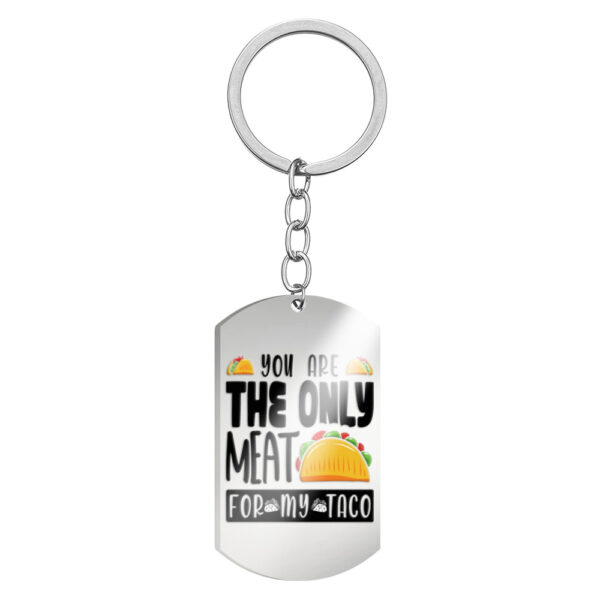 Wholesale Taco Hang Tags Stainless Steel Keychains