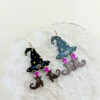 Wholesale Halloween Acrylic Wizard Hat Boots Printed Earrings