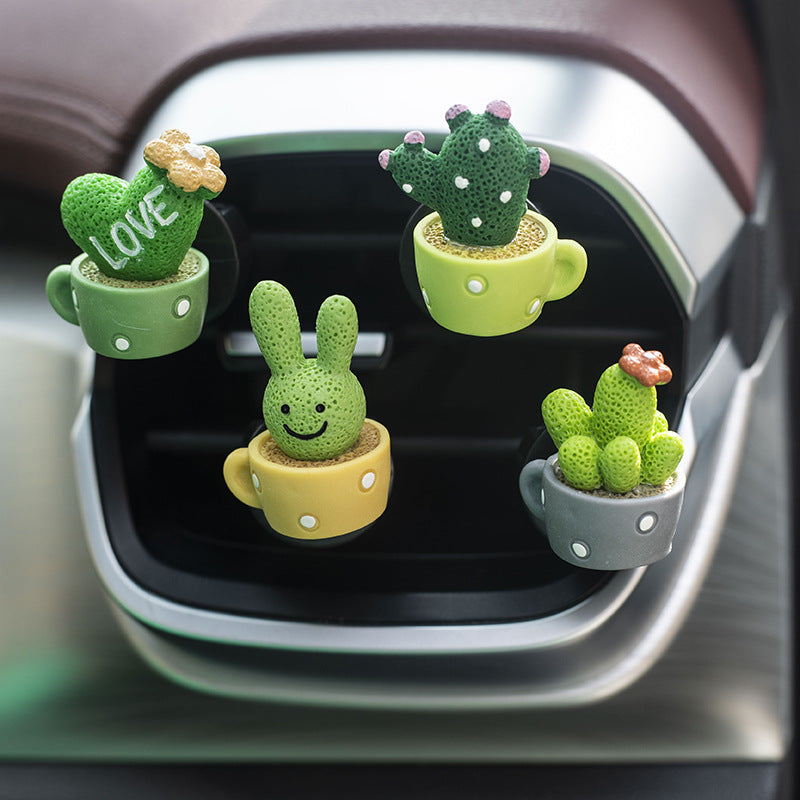 Wholesale Creative Cute tted Plant Aromatherapy Clip Car Aessories