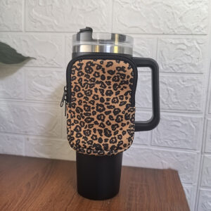 Yellow leopard print (single pocket)) / Double pocket