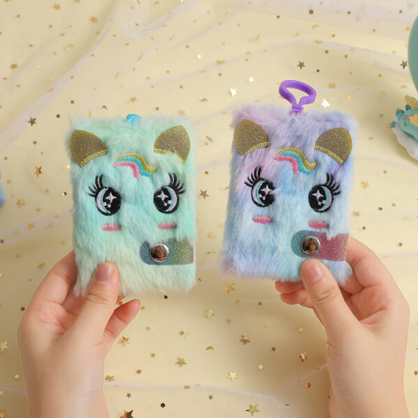 O1CN01U1jTbg1UOiBsAN1o7_3472682508-0-cib Wholesale Cartoon Unicorn Bear Big Eyes Plush Pendant Mini Notebook
