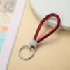 Wholesale Braided Color Leather Rope Keychain