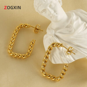 O1CN01U2QtVY1tSFbegWTe6__2211833655900-0-cib Wholesale 18k Gold Twist Square Earrings