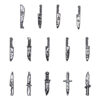 Wholesale Creative Dagger Ghost Face Shape Halloween Skull Metal Brooch
