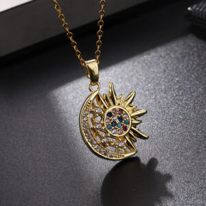 Wholesale Sun Geometry Copper Necklaces