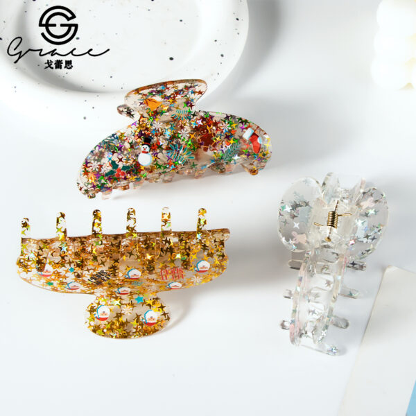 O1CN01U60EkN25AdoPHzNML_2212693817486-0-cib Wholesale Christmas Acrylic Hair Clips