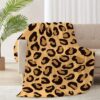 Wholesale Leopard Print Cow Pattern Dog Paw Falaise Blanket Office Vehicle Travel Necessary Cover Blanket
