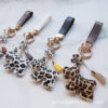 Wholesale PU Leopard Print Puppy Keychain